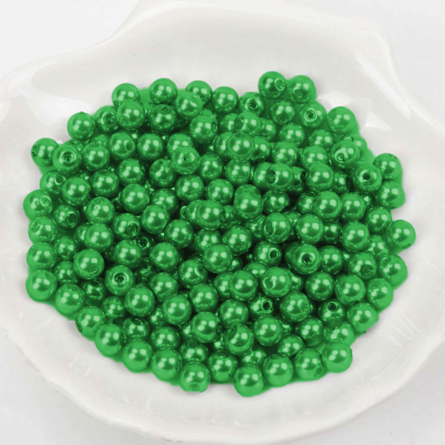 Wachsperlen ca. 1000 Stück, 3mm, Grün dunkel