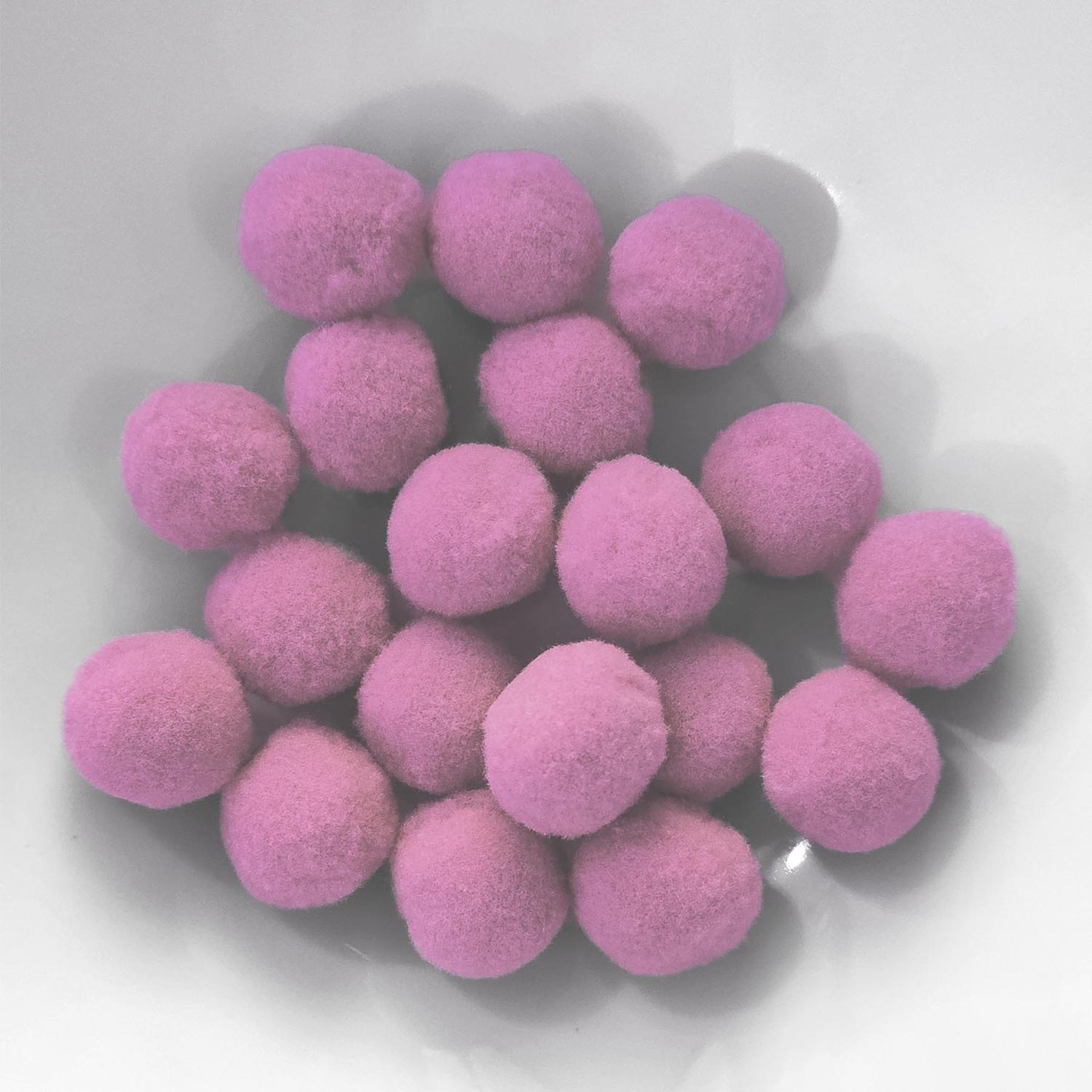 PomPon / Bälle aus Baumwolle - 25 mm / 20er Set - Rosa