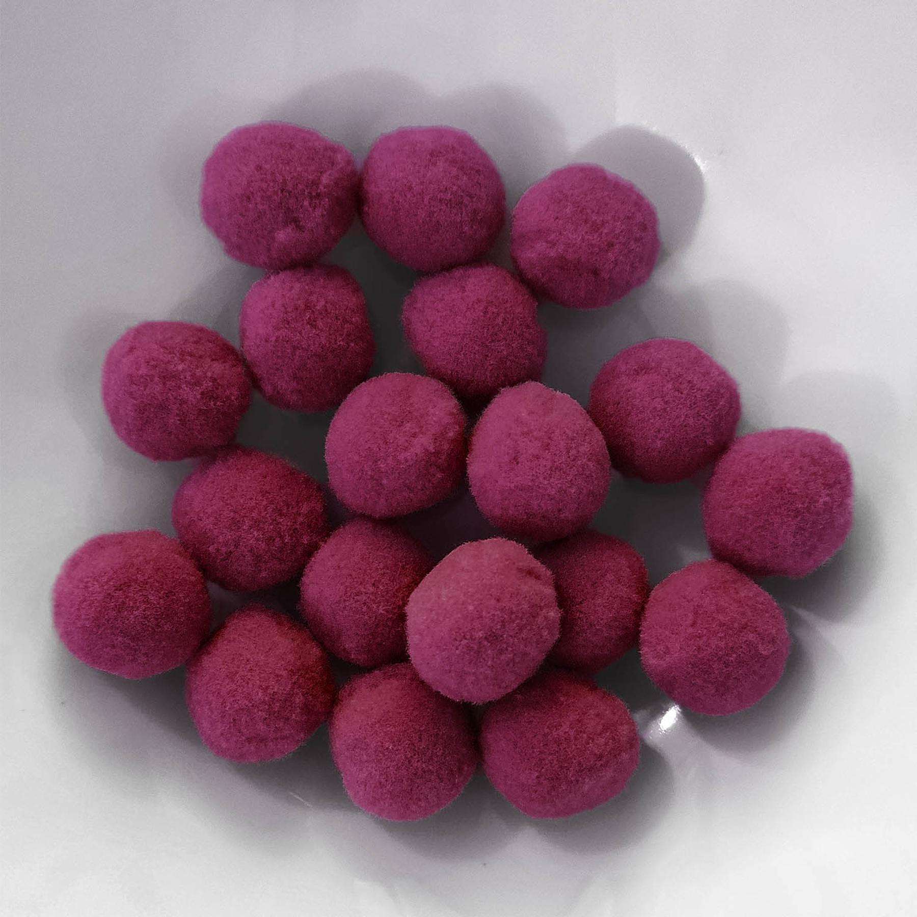 PomPon / Bälle aus Baumwolle - 10 mm / 50er Set - Pink