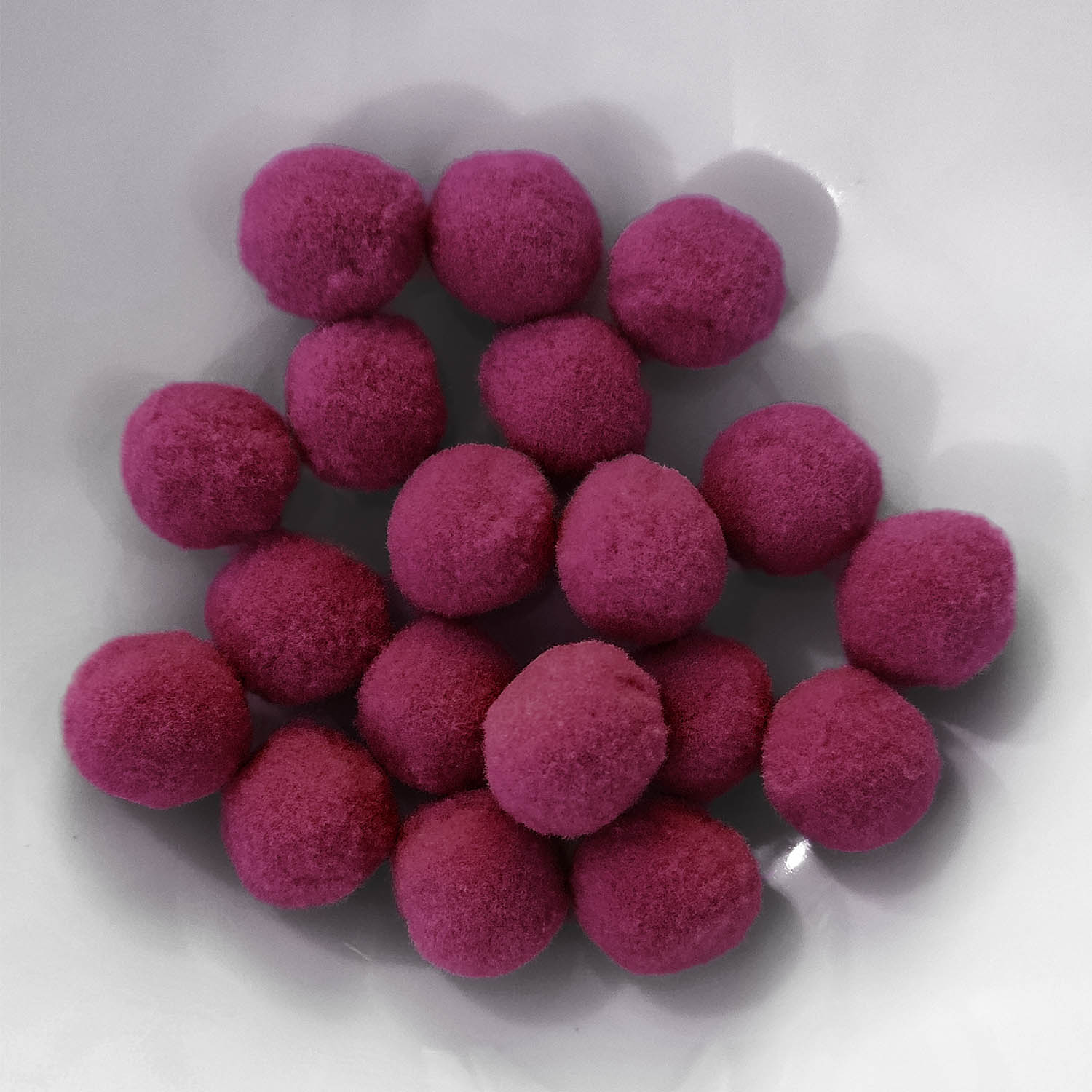 PomPon / Bälle aus Baumwolle - 12 mm / 40er Set - Pink