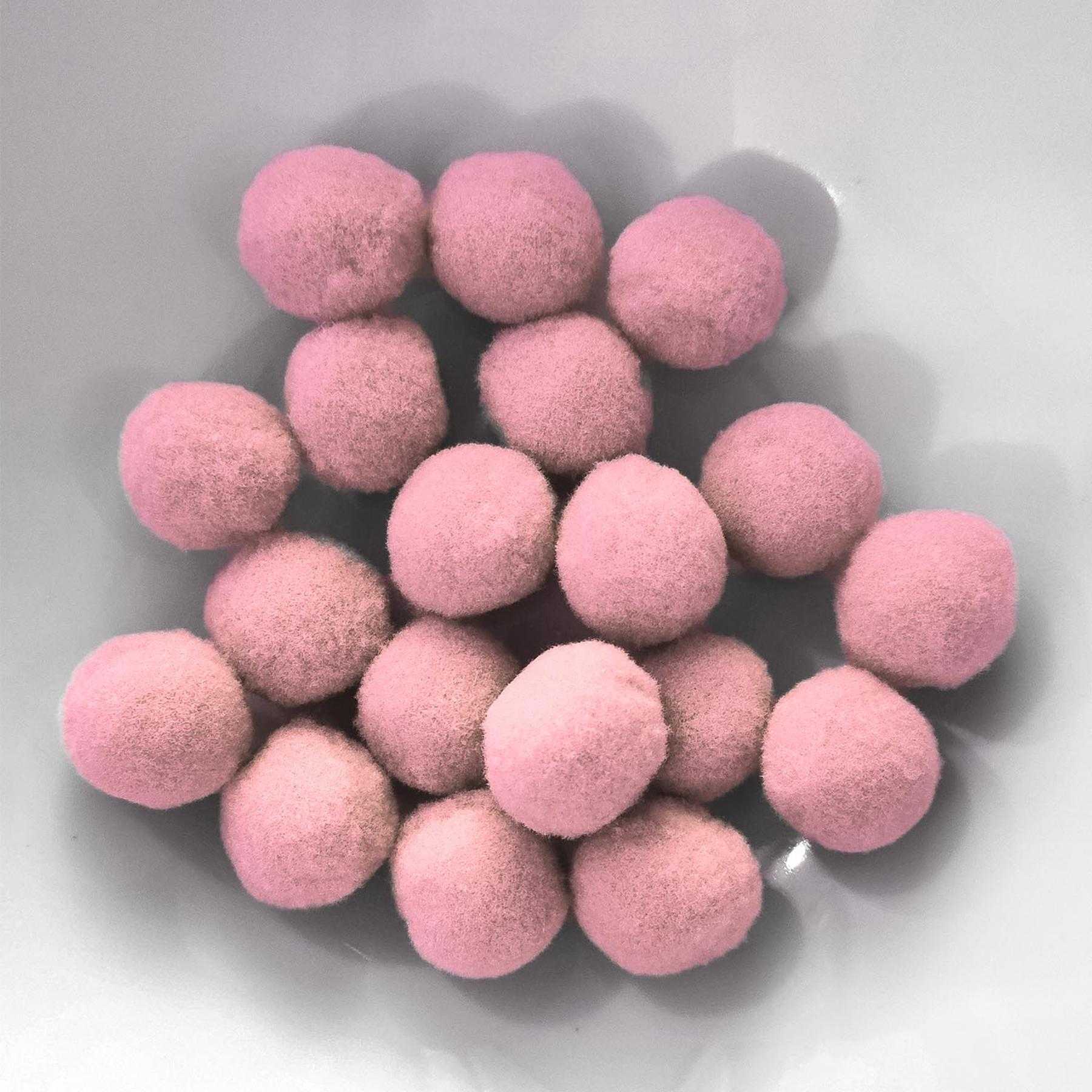PomPon / Bälle aus Baumwolle - 12 mm / 40er Set - Rosa hell