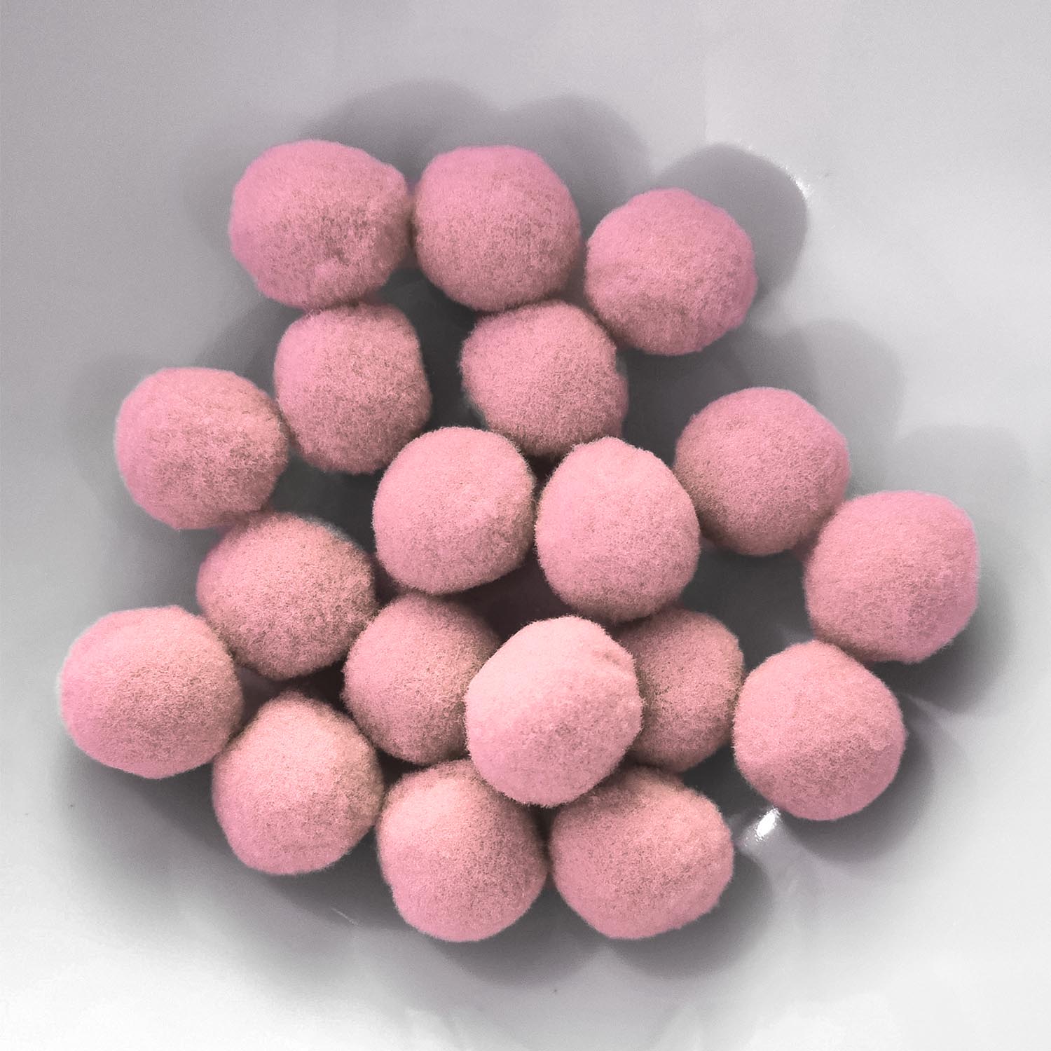 PomPon / Bälle aus Baumwolle - 10 mm / 50er Set - Rosa hell