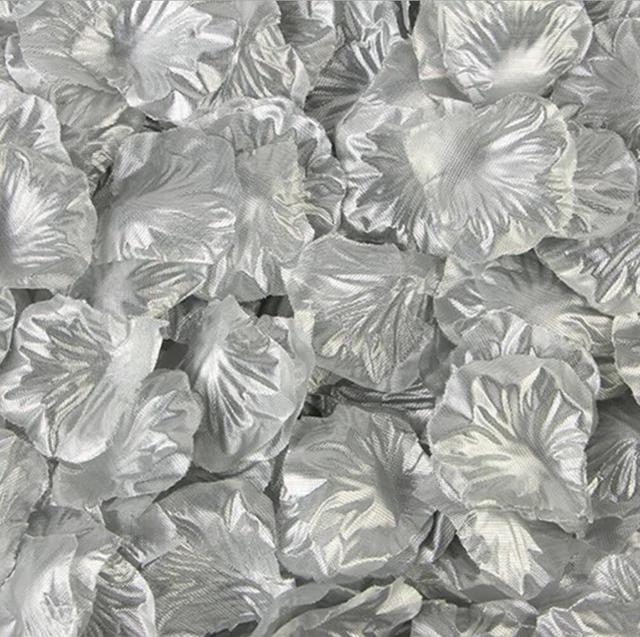 Rosenblätter 100er Packung - Silber